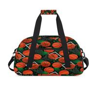 Slam Dunk - Bolsas de lona de baloncesto para niñas y niños, impresión de baloncesto durante la noche, fin de semana, bolsa de viaje de 24 L, bolsa de deporte para gimnasio, práctica, color, 24 L,