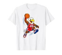 Slam Dunk Eagle Baloncesto Streetball Mascota Gráfico Camiseta gráfica económica, Hombre, Blanco, XL