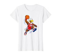 Slam Dunk Eagle Baloncesto Streetball Mascota Gráfico Camiseta gráfica económica, Mujer, Blanco, L