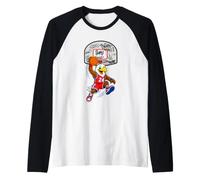 Slam Dunk Eagle Basketball Streetball Mascot Graphic Camiseta Manga Raglan
