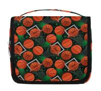 Slam Dunk - Neceser de viaje de baloncesto para mujeres, hombres, niños, niñas, niños, niñas, niños, bolsa de maquillaje, bolsa de cosméticos, bolsa de aseo colgante, organizador de artículos de