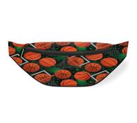 Slam Dunk - Riñonera de baloncesto para mujeres, hombres, niñas y niños, con estampado de baloncesto, riñonera, bolsa de cinturón para viajes, deportes, correr, color, M