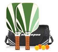 Slamopus Palas de pickleball, superficie de fibra de vidrio de grado S, diseño silencioso y ligero, juego de 2 palas de pickleball, tanto hombres como mujeres, para todos los niveles de habilidad,