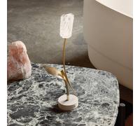 Slamp Lámpara de mesa LED recargable Tulip, base blanca