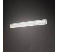 Slamp Lámpara LED colgante Modula, plisada, gris claro