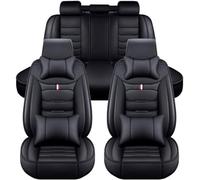 SLANNB Fundas Asientos Coche Universales para BMW 1 Series 116d, Cuero Delanteros Traseros Fundas Asiento Completo Protectores Cómodo Accesorios,A Luxurious-Black