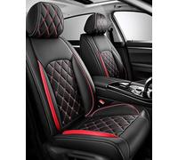 SLANNB Fundas Asientos Coche Universales para Captur 2019-2024, Cuero Delanteros Traseros Fundas Asiento Completo Protectores Cómodo Accesorios,A Red
