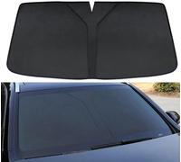 SLANNB Parasol de Coche Delantero para MG ZS Hybrid+ Luxury (Seit 2024), Plegable Parasol Protección UV Protección Solar Interior Accesorios,A Black