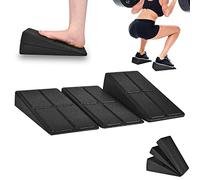 Slant Board for Calf Stretching，3 Pcs 12" x 6.3" Foot Stretcher Balance Board for Plantar Fasciitis Physical Therapy Equipment, Adjustable Foam Slant Board Wedge Great for Exercises (Black)