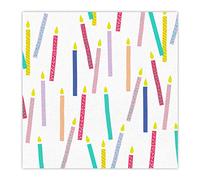 Slant Collections Servilletas de cóctel coloridas de papel desechables para cumpleaños, 20 unidades, velas