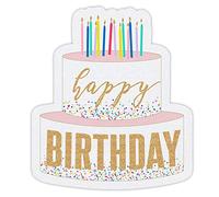 Slant Collections Servilletas de papel desechables troqueladas en forma de donut, 20 unidades, feliz cumpleaños