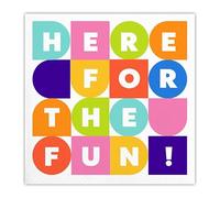 Slant Collections Servilletas de papel para cóctel/bebidas, 20 unidades, aquí para la diversión