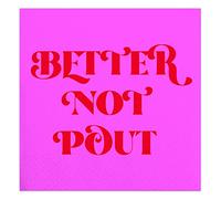 Slant Collections Servilletas de papel para cóctel/bebidas, 20 unidades, Better Not Pout