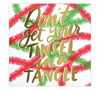 Slant Collections Servilletas de papel para cócteles/bebidas, 20 unidades, oropel en un enredo