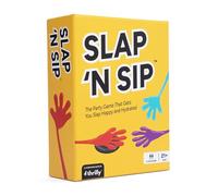 Slap N Sip Un divertido juego de beber con manos adhesivas, 200 tarjetas y un sorbo chip, juego de fiesta para adultos de ritmo rápido para noches de juegos, regalo divertido para adultos a partir de