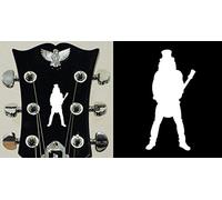 Slash Figure Guns Guitar Sticker Vinyl From Headstock Guitar & Bass (blanco)