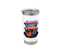 slasher verano película de terror fan retro Vaso térmico de acero inoxidable de doble pared