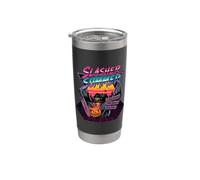 slasher verano película de terror fan retro Vaso térmico de acero inoxidable de doble pared