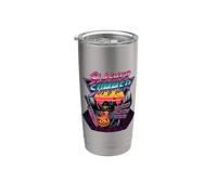 slasher verano película de terror fan retro Vaso térmico de acero inoxidable de doble pared