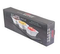 Slate Meze Set with 3 Porcelain Bowls by Apollo Housewares