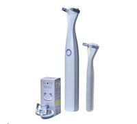 Slate Origin - Hilo dental eléctrico 3 en 1 inventado por dentistas, funciona con pilas con cabezales de hilo dentales reutilizables, cepillos de encías y raspador de lengua, 12,000 vibraciones