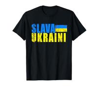 SLAVA UKRAINI - Bandera de Ucrania, colores envejecidos retro Camiseta