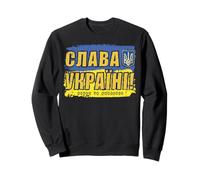 Slava Ukraini - Camisa de Bandera de Ucrania Tryzub Trident Cirílico Sudadera