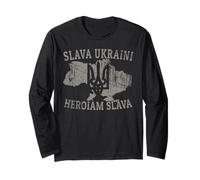 Slava Ukraini Camisa Ucrania Tryzub Zelensky Militar Manga Larga