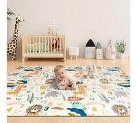 SLAVIBOO Alfombra Bebe Acolchada Plegable, 180x200x1 Reversible, Alfombra de Juegos Bebe, Alfombra Infantil, tapete Actividades Bebe, colchoneta Bebe Suelo, Suelo Bebes Acolchado,Alfombra Juegos Bebe