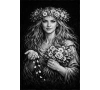 Slavic Spirit of Life and Bloom Mythology Cover Lined Notebook: 120 Pages of Lined Notebook with Slavic Zywia Floral Mythology Cover | 6×9 in