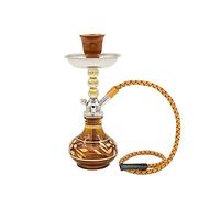 SLAVIK Pequeña Pipa De Agua For Fumar Mini Cachimba Botella De Shisha Portátil Pequeño Dispositivo Shesha Práctico Nargileh Chicha Cachimba Compatible con Tabaco De Sabor (Color : Brown)