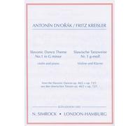 Slavonic Dance Theme: No. 1 in G Minor. violin and piano.