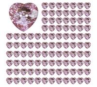 SLAXJNE 100 Uds. Rosas En Forma De Corazón, Botones Acrílicos Decorativos y Brillantes, Materiales De Ropa DIY