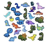 SLAXJNE 27 Uds. Parches Bordados De Dinosaurios, Parches con Patrón De Dibujos Animados, Parches De Moda, Accesorios De Ropa DIY, Parches De Ropa para Niños