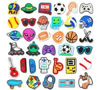 SLAXJNE 35 Piezas Accesorios Para Zapatos Deportivos, Colgante De Cocodrilo Para Niños, Accesorios De Fútbol