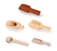 SLAXJNE 5 Piezas Cucharas Pequeñas De Madera, Cucharas para Especias, Mini Cucharas De Madera, Cucharas De Madera De Calidad, Juego De Cucharas De Madera, Cucharas Pequeñas De Madera para Especias