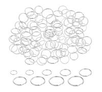 SLAXJNE 90 Uds Anillos De Metal Llavero Conjunto Redondo Anillo Dividido DIY