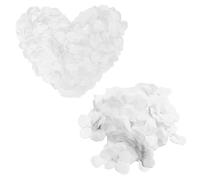 SLAXJNE Confeti Blanco Redondo De 50G, Corazones Blancos De 50G, Confeti Blanco, Confeti De Boda Biodegradable, Confeti De Papel Tisú