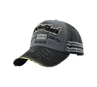 SLAXJNE Gorra De Béisbol Negra De 1 Pieza, Gorra De Béisbol Desgastada Lavada, Gorra Con Pico Irregular, Sombrero De Sol De Ala Ancha, Sombrero De Papá Retro, Sombrero Ajustable