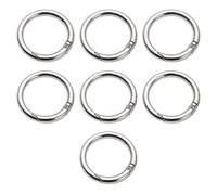 SLAXJNE Mosquetón Redondo De 7 Piezas, Mini Hebilla Redonda De Resorte, Llavero Redondo, Hebilla Redonda De Cincha, Adecuado para Llaves, Mochilas, Bolsos