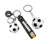 SLAXJNE Paquete De 2 Llaveros De Fútbol Creativos, Mini Colgantes De Fútbol Simulados, Colgantes Decorativos De Fútbol, Regalos De Fútbol, Llaveros para Fanáticos del Fútbol, Dijes para Bolsos