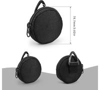 SLAXJNE Paquete De 3 Bolsas Pequeñas Redondas, Mini Bolsa para Auriculares, Bolsa para Refrigerios para Entrenamiento De Perros con Hebilla Triangular, Bolsa para Monedas Salientes