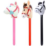 SLAXJNE Paquete De 3 Juguetes con Cabeza De Caballo, Globos Inflables para Caballos, Globos Inflables para Cumpleaños, Decoraciones para Fiesta De Cumpleaños