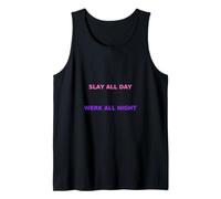 Slay All Day Werk La Noche Divertido Drag Queen Meme Camiseta sin Mangas