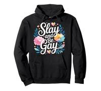 Slay and Be Gay Orgullo de celebración LGBTQ |- Sudadera con Capucha