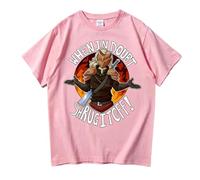Slay The Spire Ironclad “When In Doubt, Shrug It Off” Camiseta | Algodón Unisex Manga Corta para Jugadores Y Fans-Pink||x_s