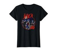 Slayer 80s Live Undead Camiseta, Mujer, Negro, XL