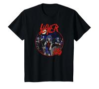 Slayer 80s Live Undead Camiseta, Niños, Negro, 4 años