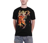 Slayer Burning Torch band logo Oficial de los hombres nuevo negro T Shirt
