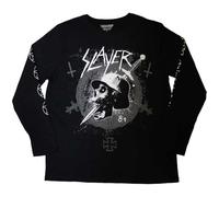 Slayer - Camiseta de manga larga con diseño de calavera y daga, Negro, XL